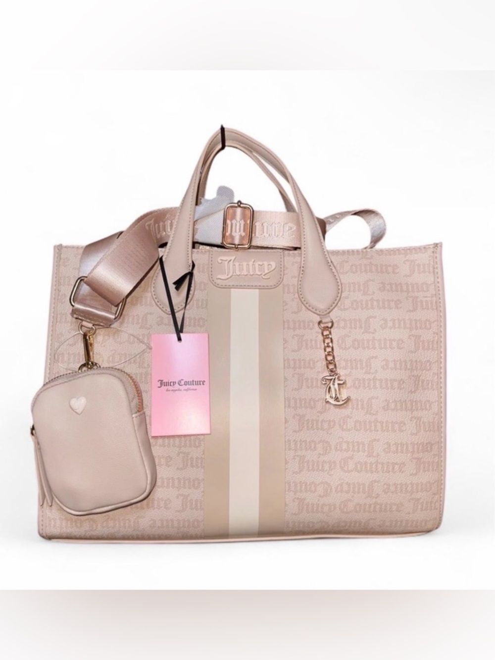 Juicy Couture “State of My Heart Tote”, beige